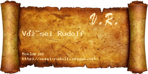 Vései Rudolf névjegykártya
